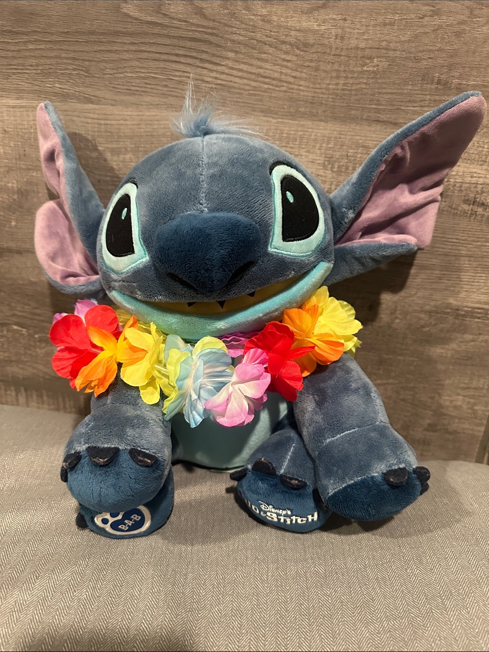 Disney Blue Stitch Plush Stuffed Character  12”